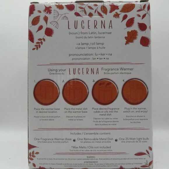Lucerna Electric Fragrance Warmer Lava Model by Greenearth New in Box - Picture 2 of 2